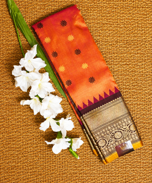 Pure Handloom Gadwal Silk Saree with Big Border