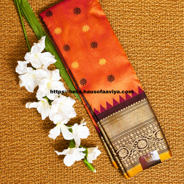 Pure Handloom Gadwal Silk Saree with Big Border