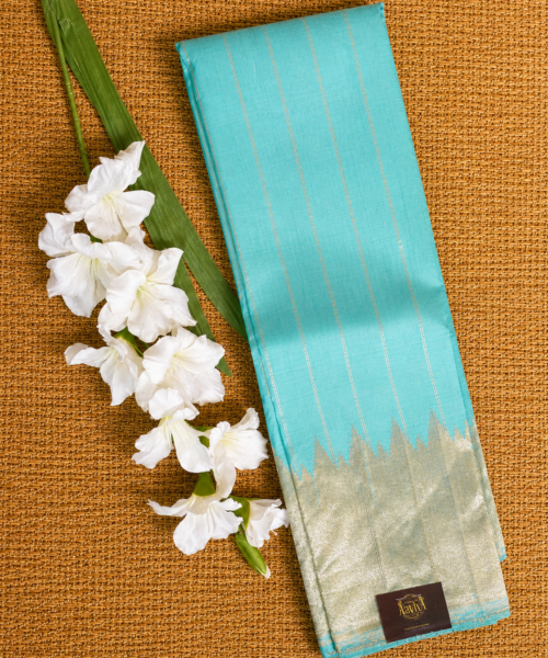 Pure Handloom Gadwal Silk Saree with Temple Border