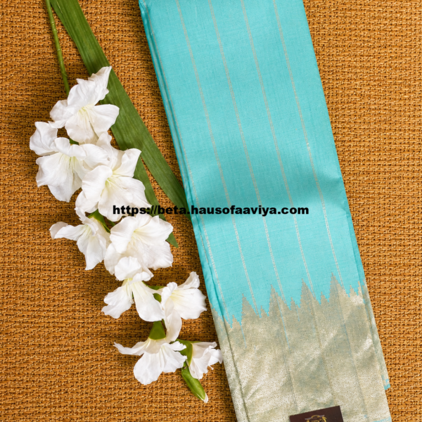 Pure Handloom Gadwal Silk Saree with Temple Border