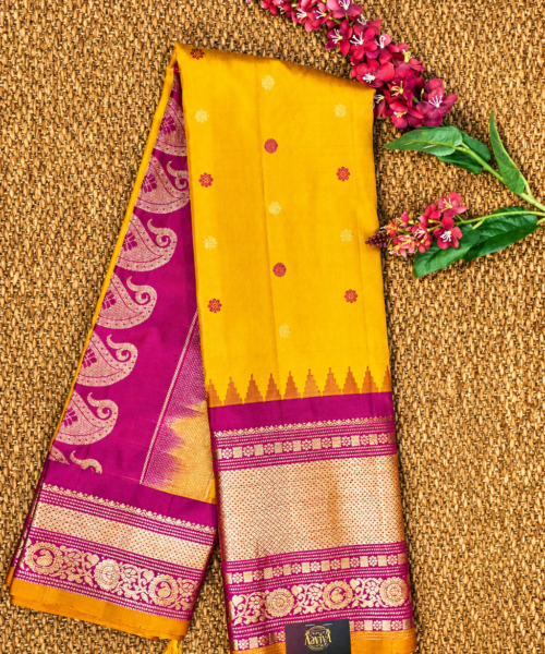 Pure Handloom Gadwal Silk Saree with Big Border