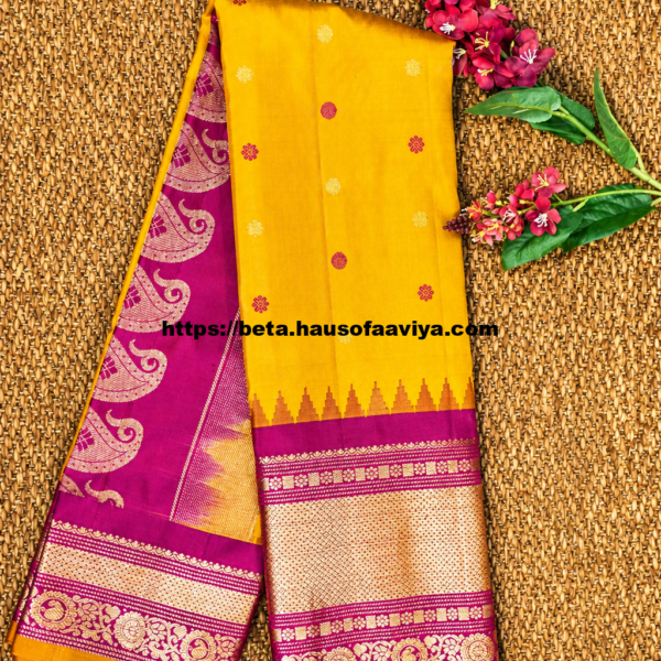 Pure Handloom Gadwal Silk Saree with Big Border