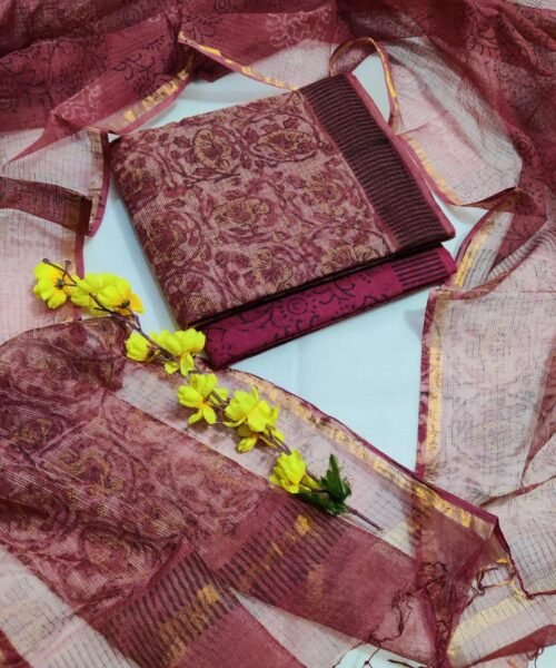 Kota Doriya Hand Block Printed Cotton Suits