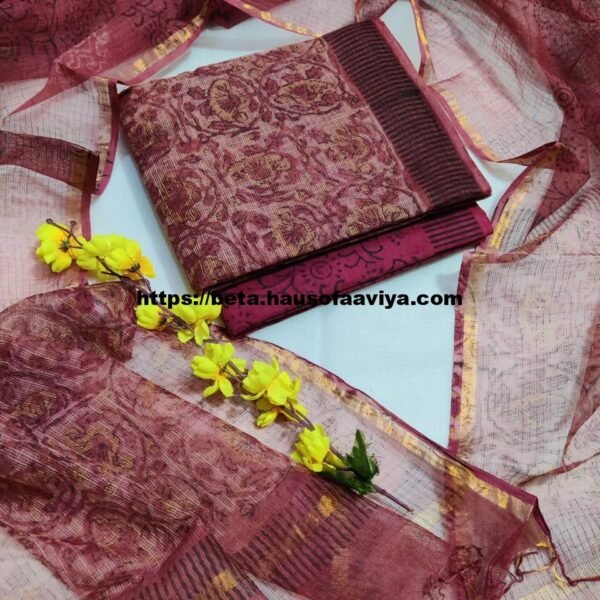 Kota Doriya Hand Block Printed Cotton Suits