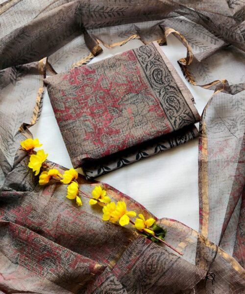 Kota Doriya Hand Block Printed Cotton Suits