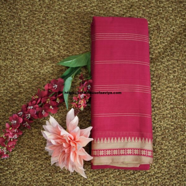 Narayanpet Handloom Cotton Saree with Traditional Border