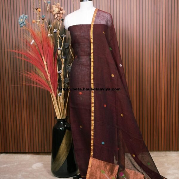 Pure Jayashree Linen Paithani Design Salwar Suit