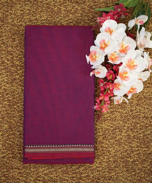 Narayanpet Handloom Cotton Saree with Traditional Border