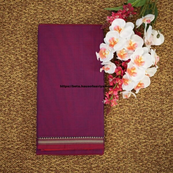 Narayanpet Handloom Cotton Saree with Traditional Border