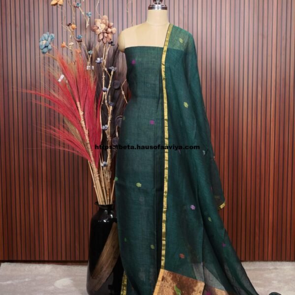 Pure Jayashree Linen Paithani Design Salwar Suit