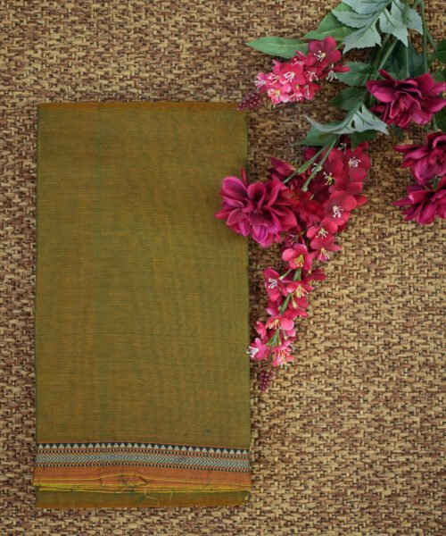Narayanpet Handloom Cotton Saree with Traditional Border