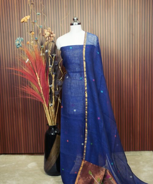 Pure Jayashree Linen Paithani Design Salwar Suit