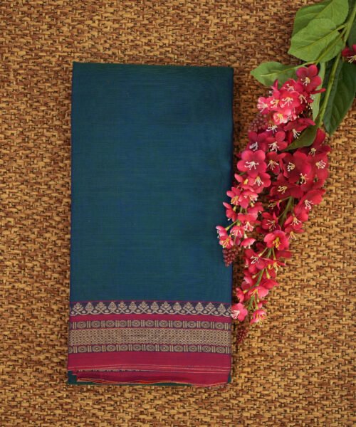 Narayanpet Handloom Cotton Saree with Traditional Border
