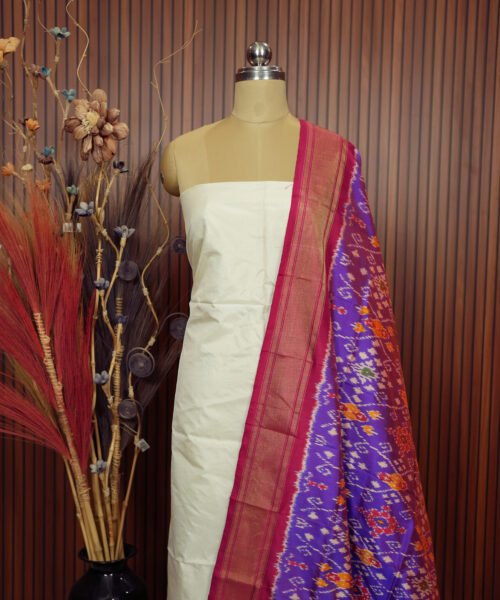 Alternative view of Pure Silk Ikat Handloom Dupatta