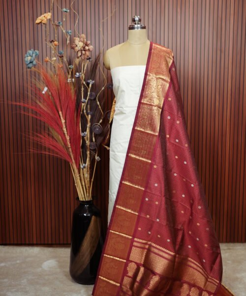 Pure Silk Gadwal Handloom Dupatta