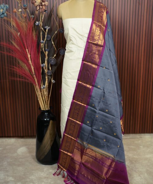 Pure Silk Gadwal Handloom Dupatta