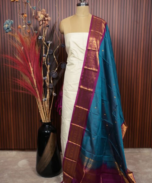 Pure Silk Gadwal Handloom Dupatta