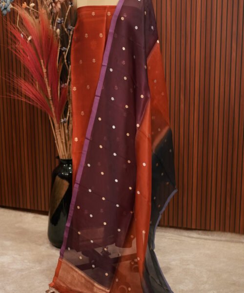 Alternative view of Banaras Kora Designer Suit Set