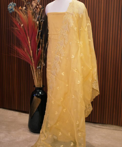 Alternative view of Organza Applique Cut Work Suit Set
