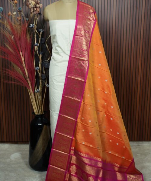 Pure Silk Gadwal Handloom Dupatta