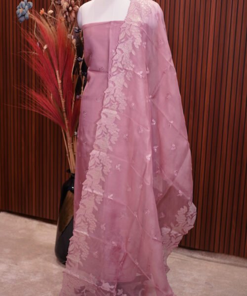 Alternative view of Organza Applique Cut Work Suit Set