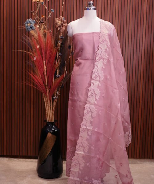 Organza Applique Cut Work Suit Set