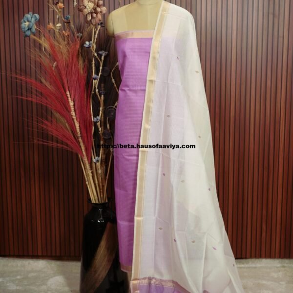 Handloom Maheshwari Silk Cotton Suit Set
