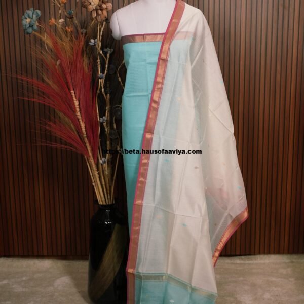 Handloom Maheshwari Silk Cotton Suit Set