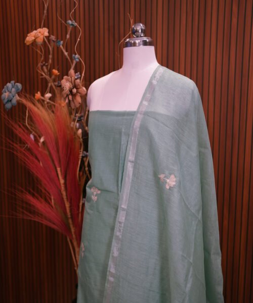 Alternative view of Linen Applique Cut Work Suit Set