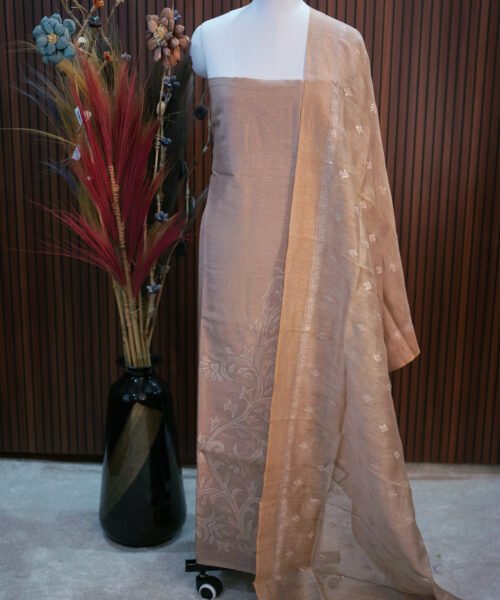 Linen Applique Cut Work Suit Set