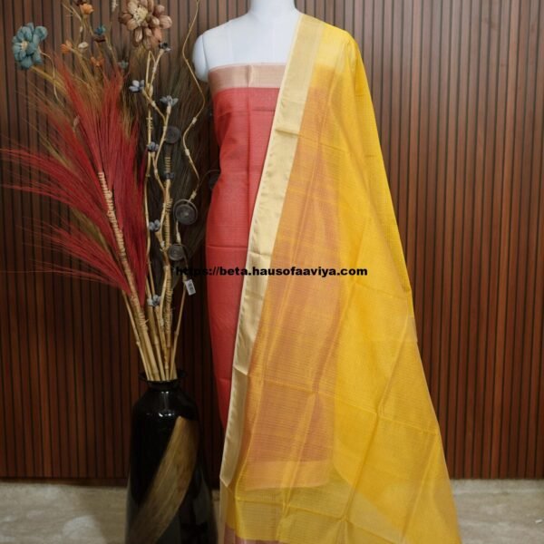 Handloom Maheshwari Silk Cotton Suit Set