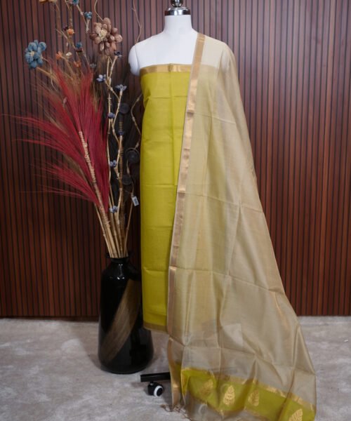Handloom Maheshwari Silk Cotton Suit Set
