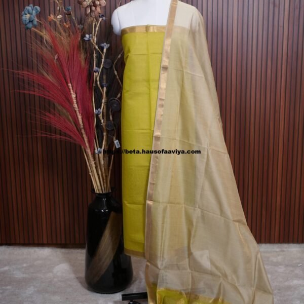 Handloom Maheshwari Silk Cotton Suit Set