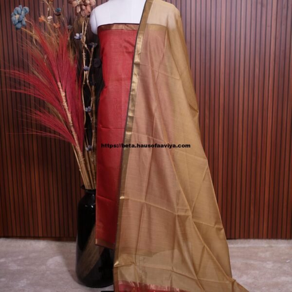 Handloom Maheshwari Silk Cotton Suit Set