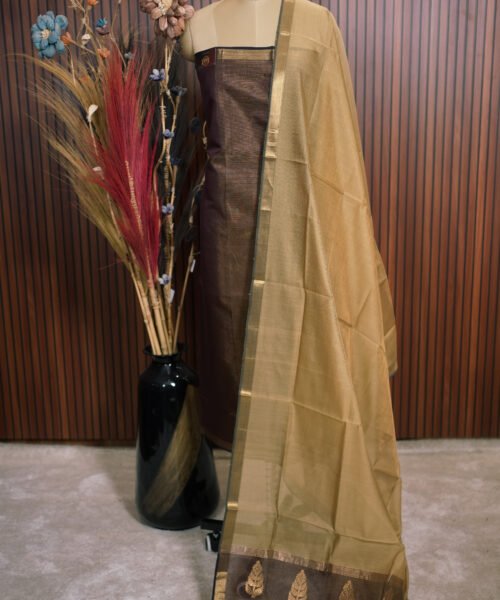 Handloom Maheshwari Silk Cotton Suit Set
