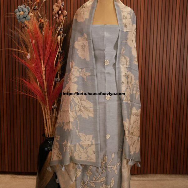 Chanderi Applique Work Suit Set
