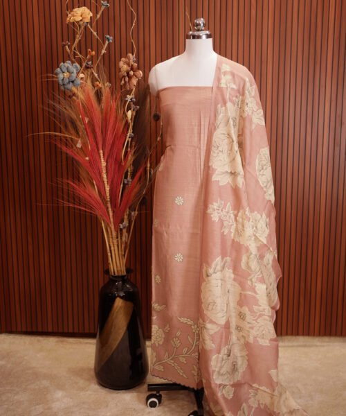 Chanderi Applique Work Suit Set