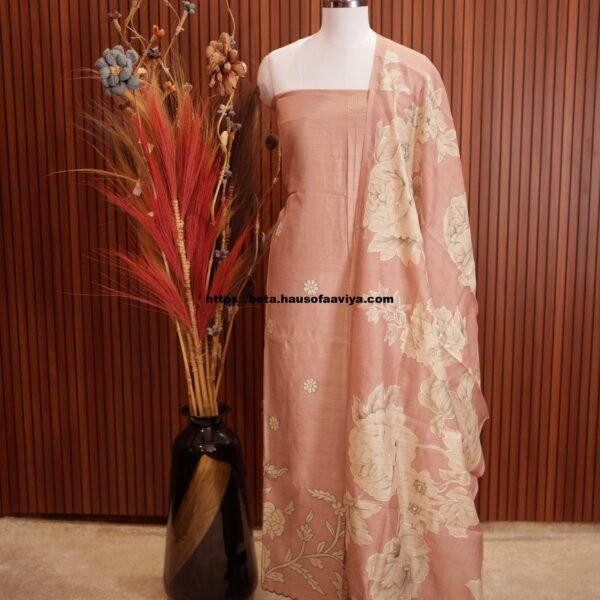 Chanderi Applique Work Suit Set