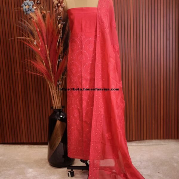 Mul Cotton Chikankari Work Suit Set