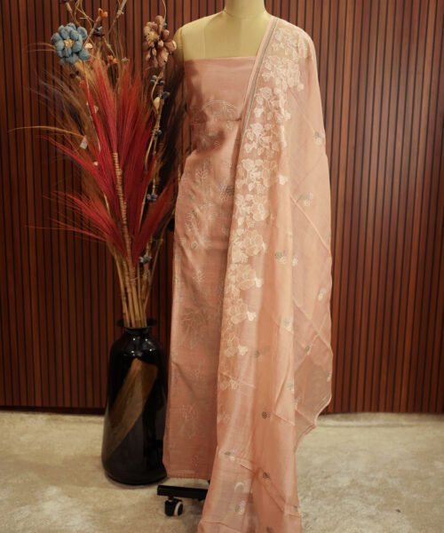 Chanderi Applique Cut Work Suit Set