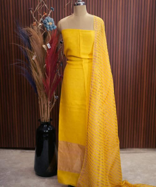 Pure Metallic Linen Salwar Suit