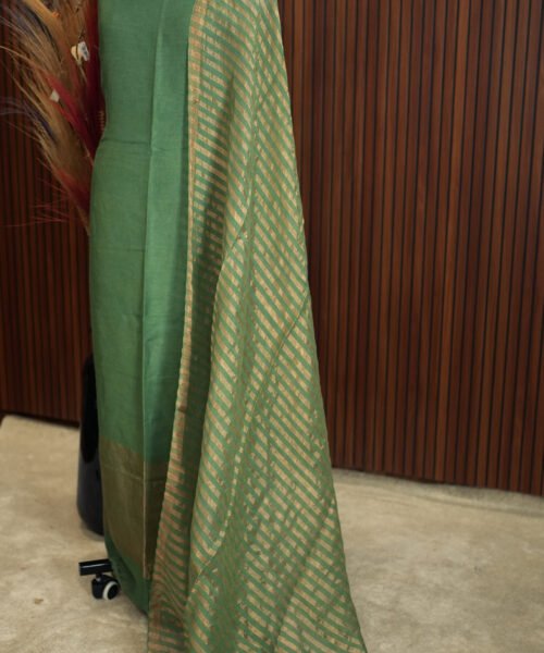 Alternative view of Pure Metallic Linen Salwar Suit