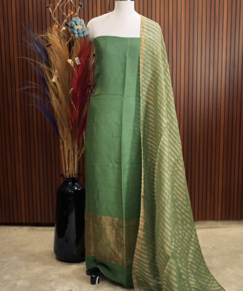 Pure Metallic Linen Salwar Suit