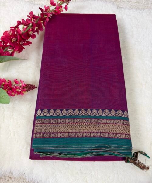 Narayanpet Handloom Cotton Saree with Traditional Border