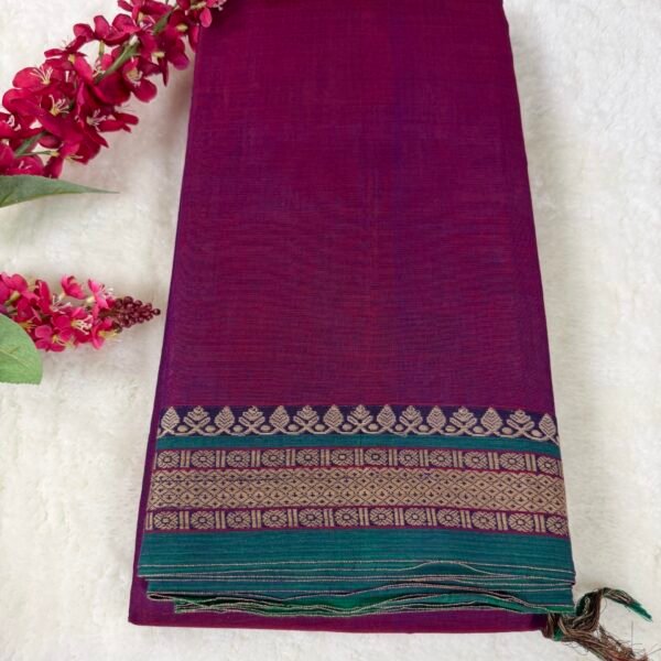 Narayanpet Handloom Cotton Saree with Traditional Border
