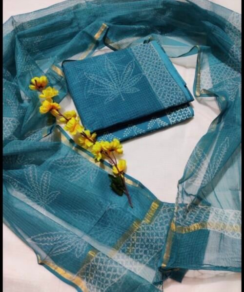 Kota Doriya Hand Block Printed Cotton Suits