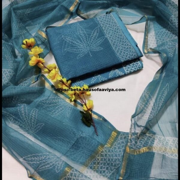 Kota Doriya Hand Block Printed Cotton Suits