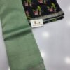 Handloom Mangalagiri Pattu by Cotton Saree with Digital Print Contrast Blouse