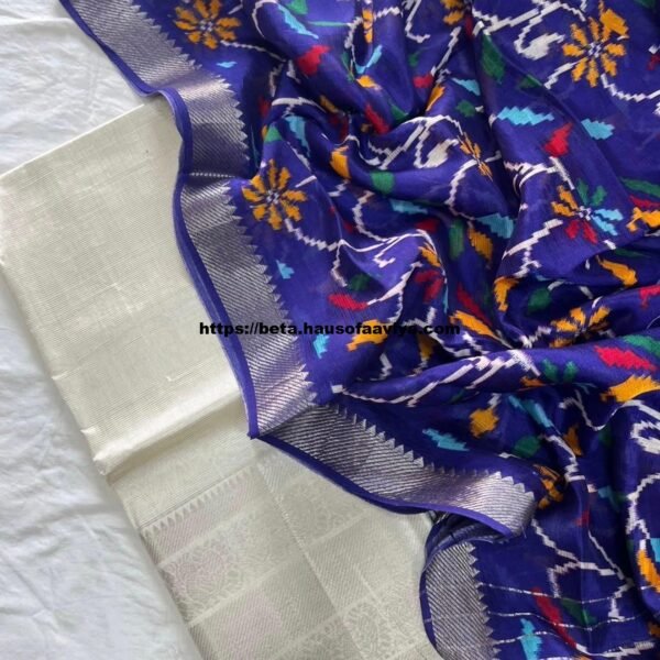 Mangalagiri Handloom Pattu Cotton Dress Set with Digital Print Dupatta