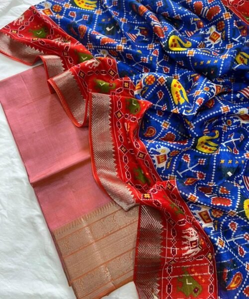 Mangalagiri Handloom Pattu Cotton Dress Set with Digital Print Dupatta